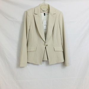 NWT WHBM Dress Blazer in Beige